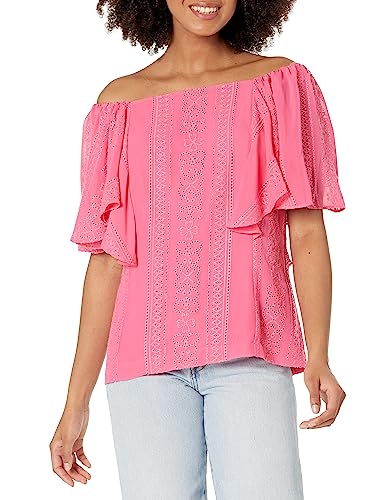 Trina Turk Women's Flutter Sleeve Blouse