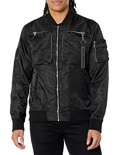 Karl Lagerfeld Paris Men's Expose Pocket Bomber Jacket