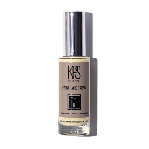 KPS Essentials Renū Face Cream - Hydrating Moisturizer for Normal to Dry Skin, Anti-Aging, Wrinkle Smoothing, and Tightening - With Echinacea, Myrrh, Argan, and Jojoba Oil - 1 oz