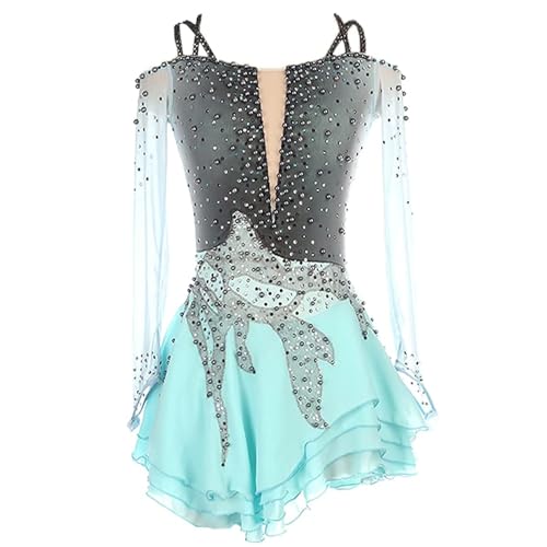 LIUHUO Ice Skating Competition Dress Girls Kids White Skate Performance Outfits