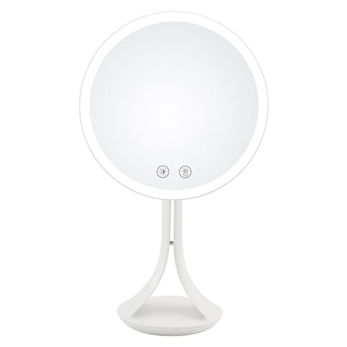 yghlh Large Lighted Makeup Updated with Lights Swivel Vanity Brightness Dimmable Cosmetic with
