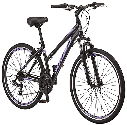 Schwinn GTX Comfort Adult Hybrid Bike, Men and Women, Dual Sport Bicycle, 700c Wheels, Step-Through or Step-Over Lightweight Aluminum Frame