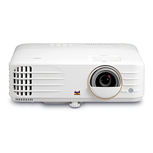ViewSonic (PX748-4K) 4K UHD Projector with 4000 Lumens 240 Hz 4.2ms HDR Support Auto Keystone Dual HDMI and USB-C for Home Theater Day and Night, Stream Netflix with Dongle, White