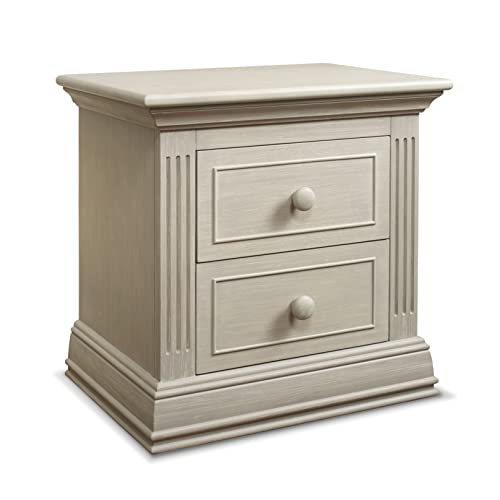 Sorelle Furniture Providence Baby Nightstand–Nightstand for Nursery,Kids Bedroom Furniture,BabyNightstand with Drawers,Storage for Child’s Room with Drawers,Nursery Furniture for Infant-Heritage Fog