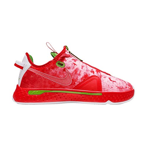 Nike PG 4 Basketball Shoes, Crimson/Green Apple/Volt/White, 4 Big Kid