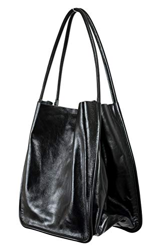 Proenza Schouler Women's Black 100% Leather Tote Handbag Shoulder Bag