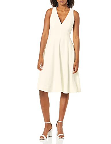 Dress the Population Women's Catalina Solid Sleeveless Fit & Flare Midi Dress