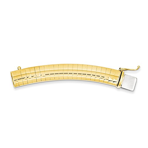 Solid 14k Yellow Gold 6mm Omega Extender for Necklace Chain 2