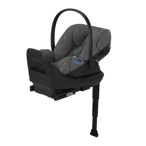 Cybex Cloud G Lux Comfort Extend Infant Car Seat with Anti-Rebound Base, Load Leg, Linear Side Impact Protection, Latch Install, Ergonomic Full Recline, Extended Leg Rest, Lava Grey