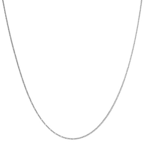 Kooljewelry 950 Platinum Round Wheat Chain Necklace (1 mm Thin, 18 inch)