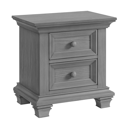 Oxford Baby Weston 2-Drawer Nightstand, Dusk Gray
