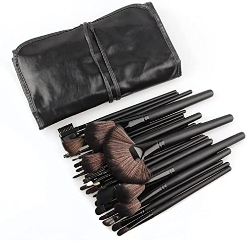 Makeup Brush 32pcs Black Makeup Brushes Set Powder Blusher Contour Cosmetic Beauty Tools pincel Kit with Leather case