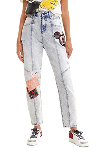 Desigual Women's Pant_Patch M, 5053 Denim Medium Wash