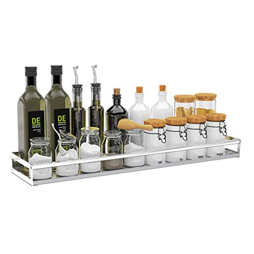 WHLMYH Modern Stainless Steel Kitchen Shelf,Kitchen Shelf Racks Home Stainless Steel Kitchen Shelf Wall Mount Spice Rack Seasoning Storage Storage Shelf Kitchenware Rack,80155Cm
