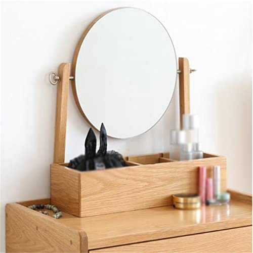 LDCLHG Desktop Makeup with Storage 360 Rotating Desktop Bedroom Tabletop Vanity