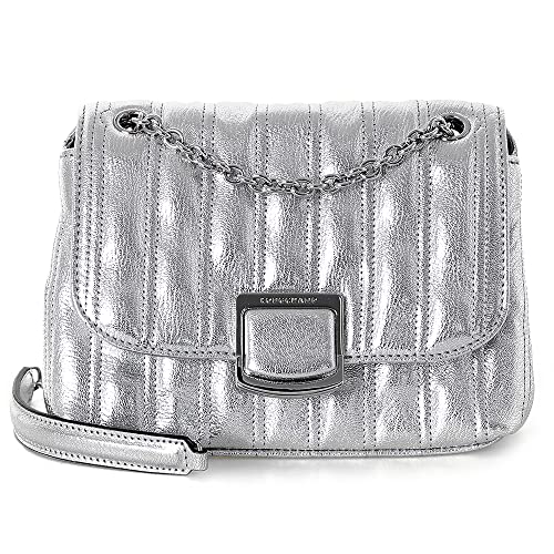 Longchamp Women's Brioche Small Leather Shoulder Bag, Silver
