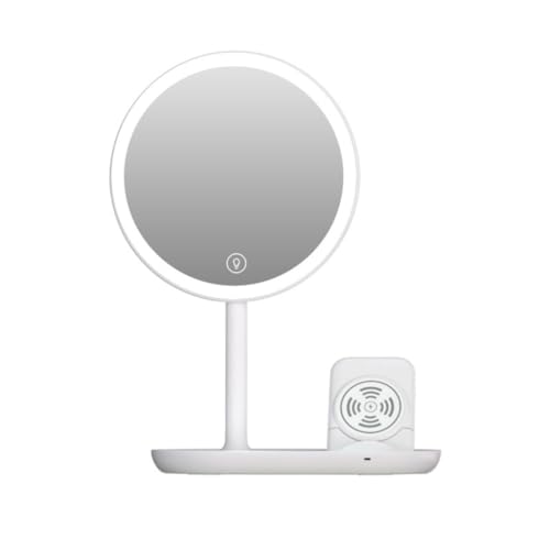 Desktop Rechargeable LED Makeup with Lights, Intelligent Three Color Infinite dimming Makeup