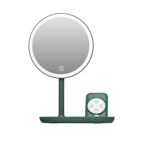 Desktop Rechargeable LED Makeup with Light Intelligent Three Color Infinite dimming Makeup Green