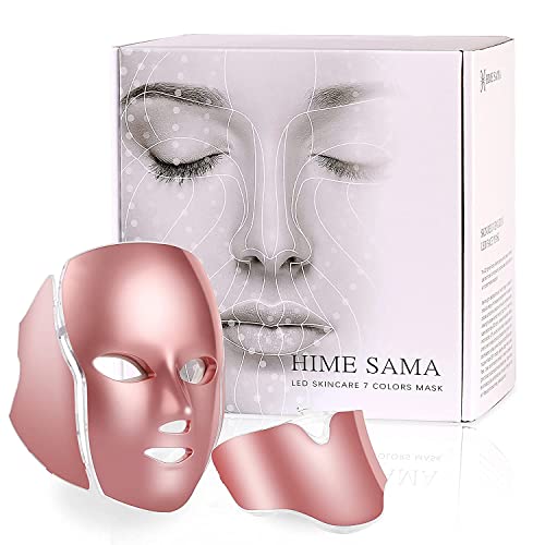 Led Face Mask, 7 Colors Light Mask for Face, Blue & Red Light Face Mask Anti-aging, Anti-wrinkle, Korean Professional Technology Led Light Mask for Face and Neck A-021