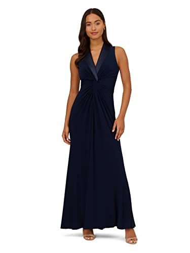 Adrianna Papell Women's Jersey Tuxedo Gown
