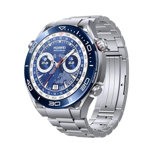 HUAWEI Watch Ultimate Smartwatch, iOS & Android, Innovative Liquid Metal Material, 100m Dive Technology, 14-Day Battery Life, All-Day Health Management, Deep Sea Blue EU/UK Version